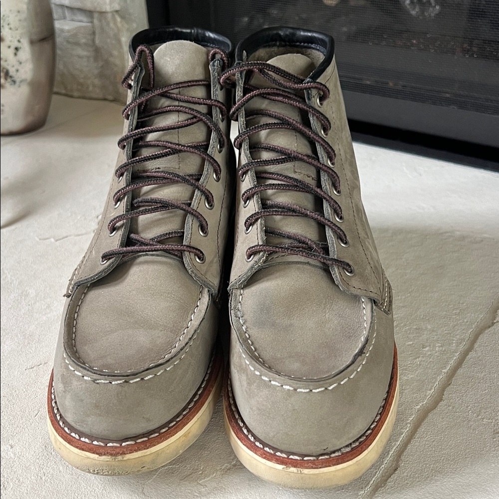 Red Wing Redwing Shoes Heritage Classic Moc toe ankle Boots nubuck gray 7 37